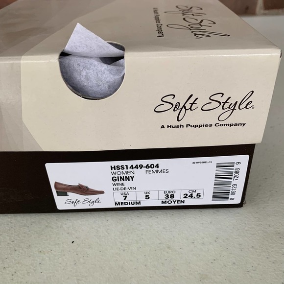 Soft Style Ginny Wine slip on Moc Toe Block Heeled Pump Women's US 7 M - Picture 10 of 10